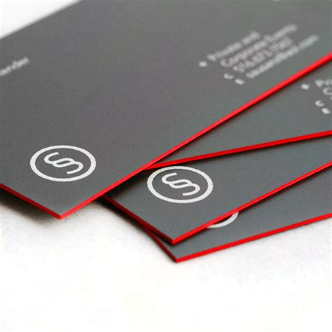 thick color edge business cards.